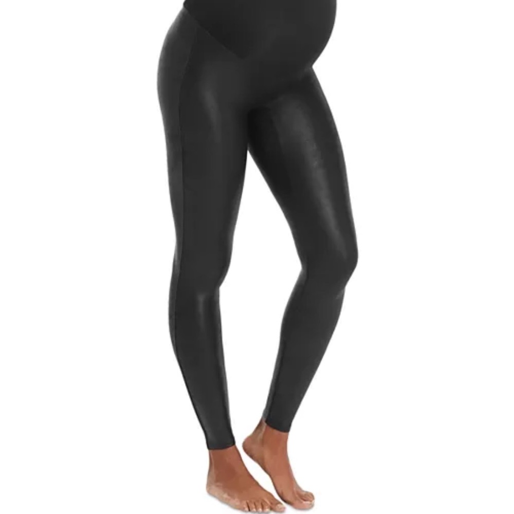 SPANX Mama Maternity Faux Leather Leggings, XS, NWOT